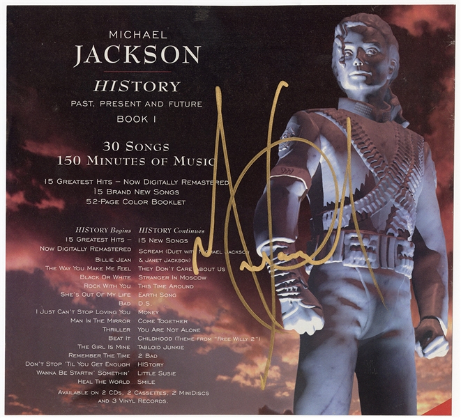 Michael Jackson Signed “HIStory” Promo Ad (JSA)