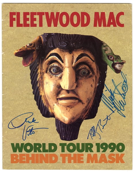 Fleetwood Mac Signed 1990 World Tour “Behind the Mask” Program (REAL)