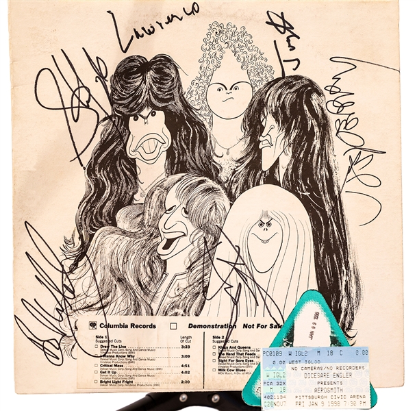 Aerosmith Band Signed “Draw the Line” Album (JSA)