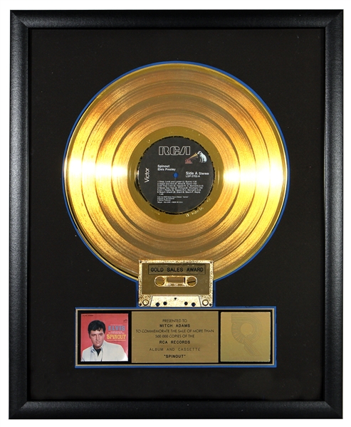 Elvis Presley “Spinout” RIAA Gold Sales Record Award