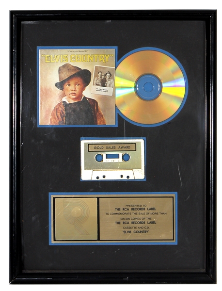 Elvis Presley “Elvis Country” RIAA  CD Award