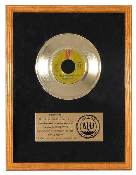 The Jones Girls “You’re Gonna Make Me Love Somebody Else” RIAA Record Award