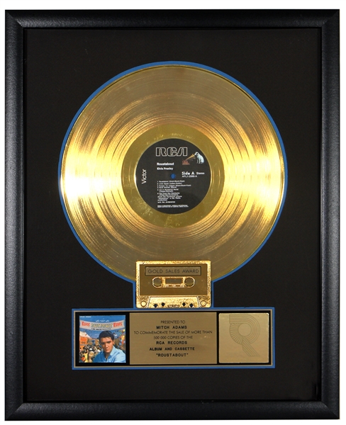 Elvis Presley “Roustabout” RIAA Gold Album and Cassette Record Award