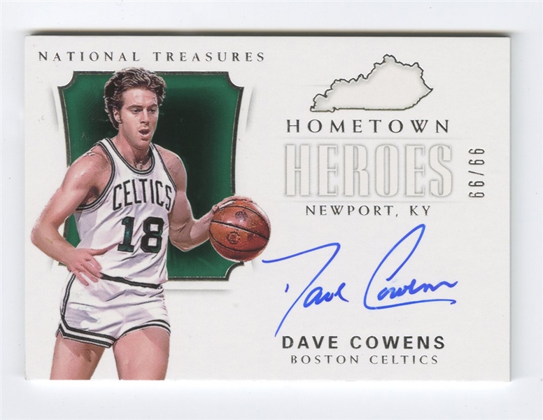2017-18 National Treasures #HH-DCW Dave Cowens Hometown Heroes Autograph (#99/99)