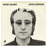 John Lennon Signed "Mindgames" 45 Record Sleeve (REAL)