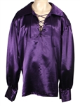 Meat Loaf Stage Worn & Owned Purple Satin Shirt