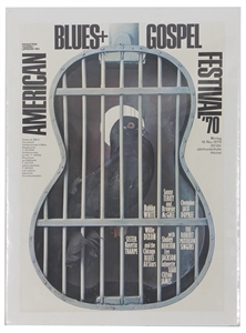 American Blues + Gospel Festival 70 Original Concert Poster -Germany