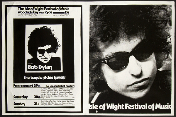 Lot Detail - Bob Dylan 1969 Isle of Wight Festival Double Poster