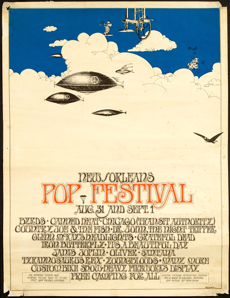 1969 New Orleans Pop Festival Poster