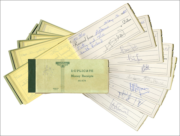 The Rolling Stones Petty Cash Receipt Book with Signatures