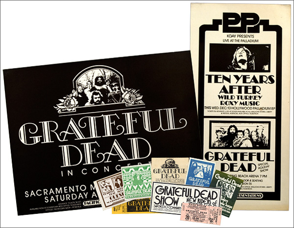 Grateful Dead 1971-74 Poster, Handbill & Pass Collection 