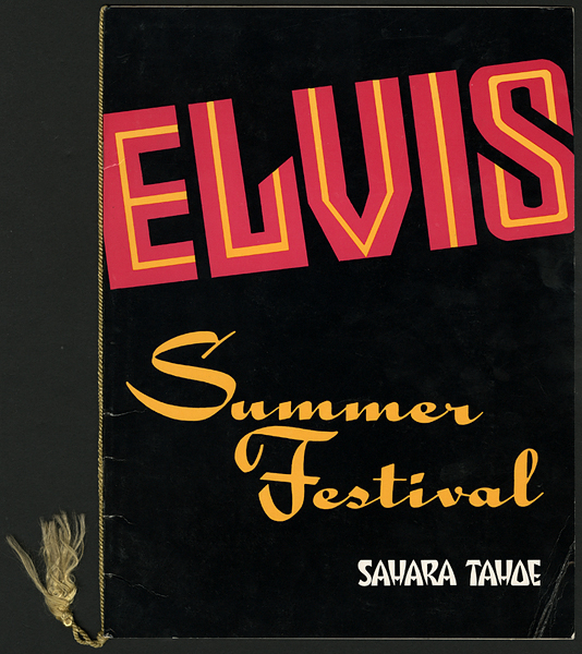 Elvis Presley Sahara Tahoe Summer Festival Menu