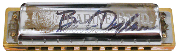 Bob Dylan Owned, Used & Signed Harmonica