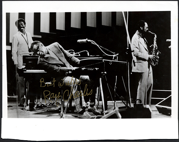 Ray Charles Signed Vintage Photograph