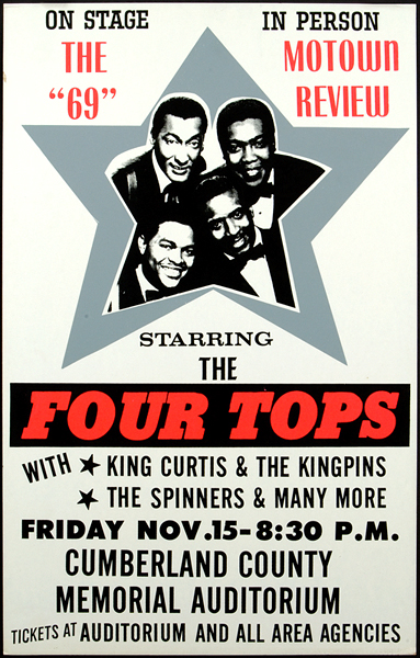 The Four Tops Motown Review Concert Poster