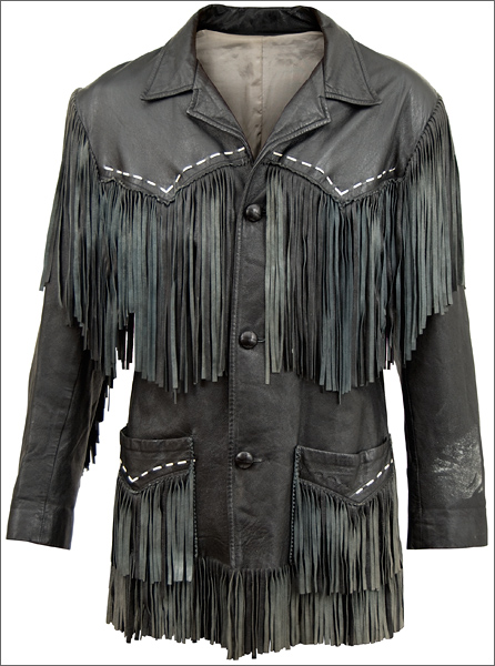 Bob Dylan Owned and Worn Black Fringed Leather Jacket