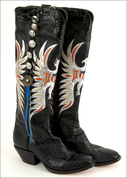 Johnny Cash Stage Worn Leather Boots