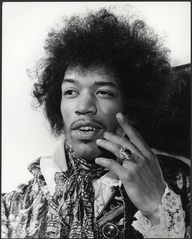 Lot Detail - Jimi Hendrix Vintage Stamped Photograph by Harry Goodwin