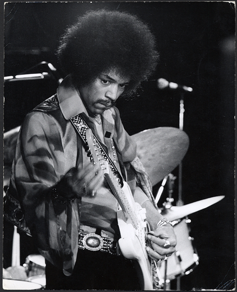 Lot Detail - Jimi Hendrix 1968 Vintage Stamped Photograph By Jeffrey Mayer