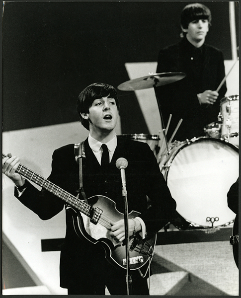 Paul McCartney 1964 "Ed Sullivan Show" Vintage Stamped Photograph