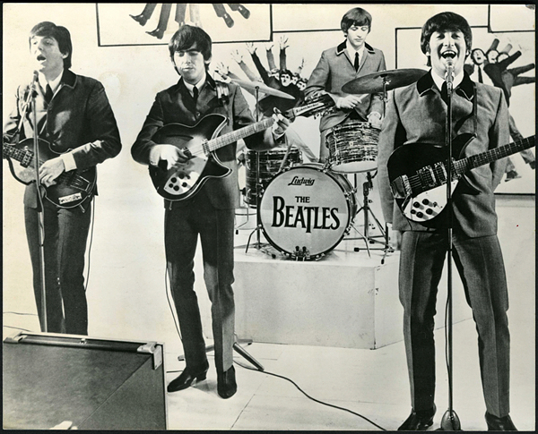 Lot Detail - Beatles 1964 Vintage Stamped Photograph