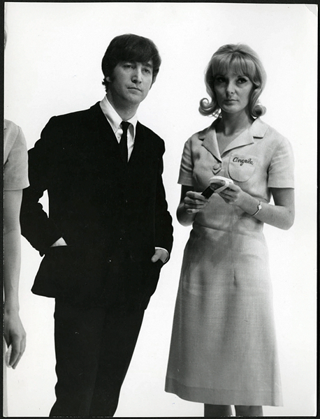 John Lennon 1964 "A Hard Days Night" Vintage Stamped Photograph