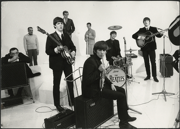 The Beatles 1964 "Ed Sullivan Show" Vintage Photograph by Max Scheler