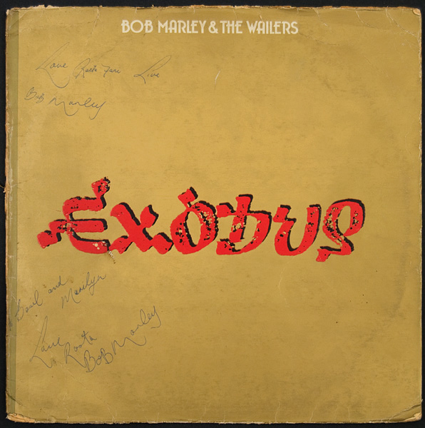 Bob Marley Twice Signed and Inscribed "Exodus" Album 