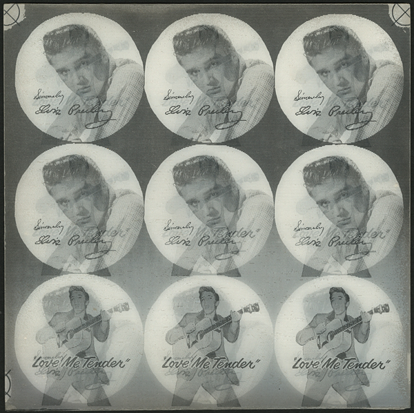 Elvis Presley "Love Me Tender" Button Lenticular Proof Sheet