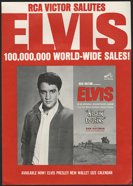 Elvis Presley "Kissin Cousins" RCA Fold-Out Promo