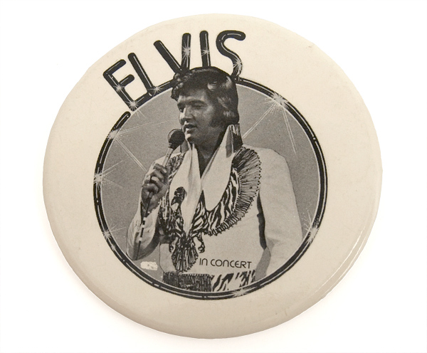 "Elvis in Concert" Pinback Photo Button