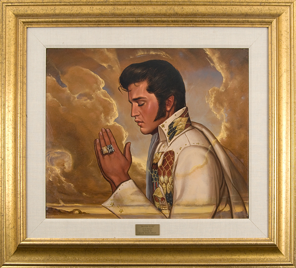 "Praying Elvis" Oil Painting by Ralph Wolfe Cowan