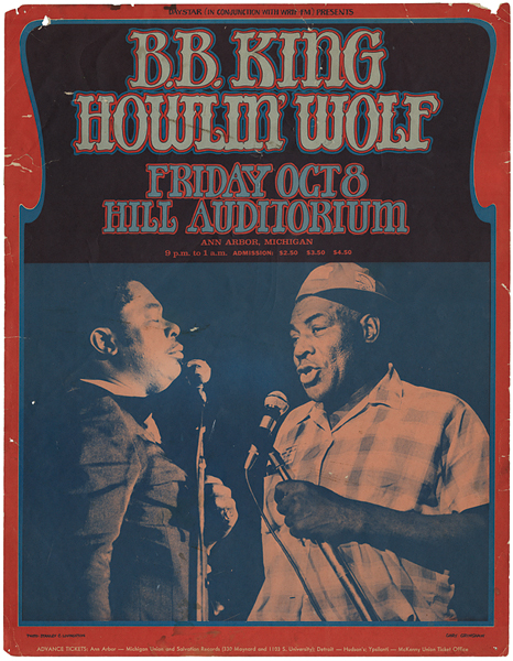 B.B. King and Howlin Wolf 1971 Concert Poster