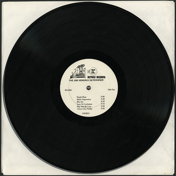 The Jimi Hendrix Experience "Are You Experienced" White Label Promo Album