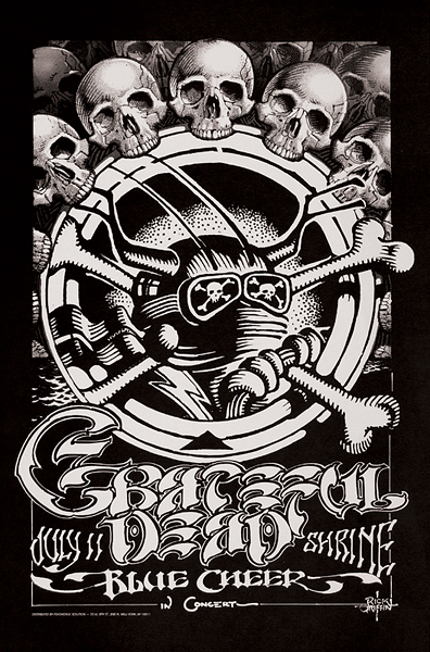 Grateful Dead 1968 Shrine Auditorium Concert Poster