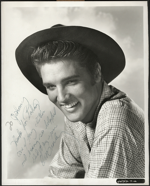 Elvis Presley Vintage Signed And Inscribed Photograph