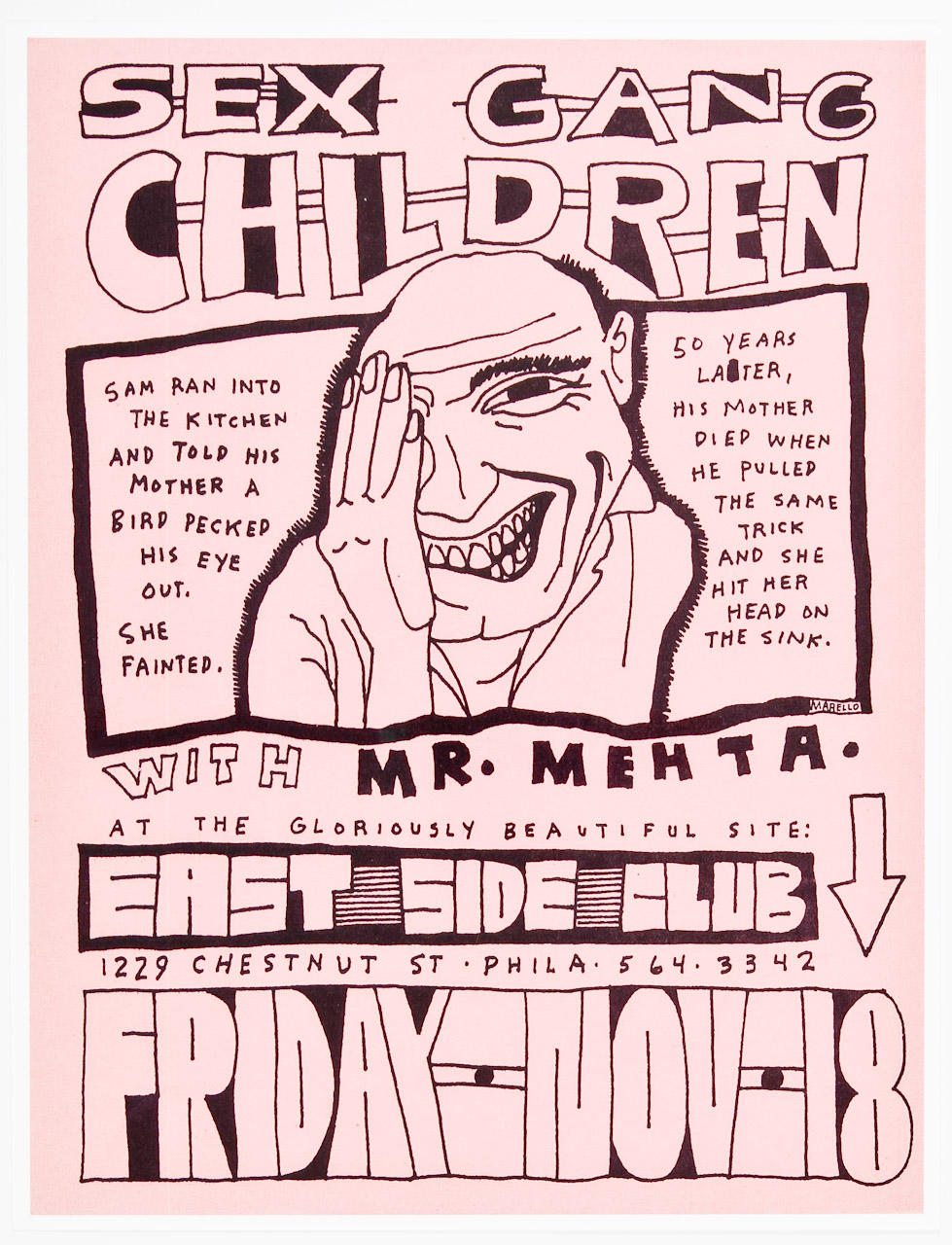 Lot Detail - Sex Gang Children at East Side Club Original Poster