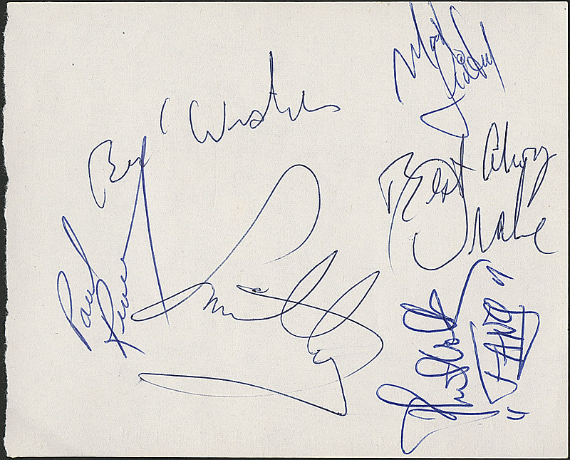 Lot Detail - Paul Revere and the Raiders Signed Album Page