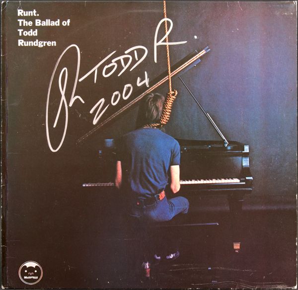 Todd Rundgren Signed "Runt. The Ballad of Todd Rundgren" Album