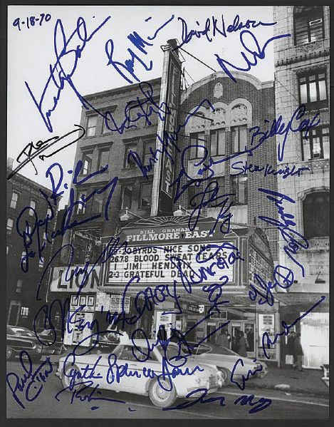 Fillmore East Signed Photograph