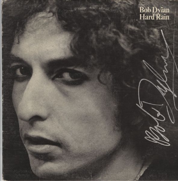 Bob Dylan Signed "Hard Rain" Album