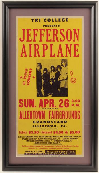 Jefferson Airplane Allentown Fairgrounds Concert Poster