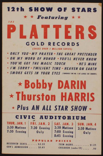 The Platters Concert Poster