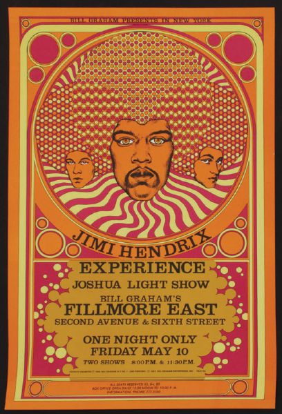 Lot Detail - Jimi Hendrix Fillmore East Concert Poster