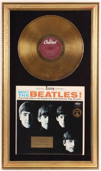 Beatles "Meet The Beatles" Gold Record