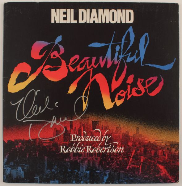 Neil Diamond "Beautiful Noise" Signed Album Cover