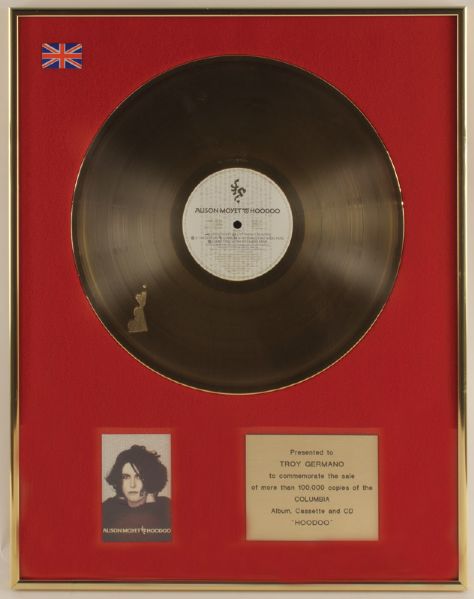 Alison Moyet "Hoodoo" Gold Award