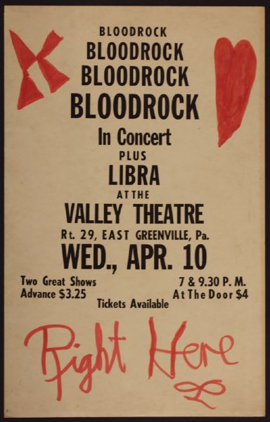 Bloodrock Concert Poster