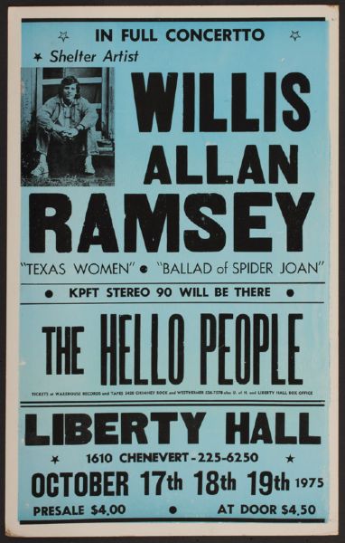 Willis Ramsay Liberty Hall Concert Poster