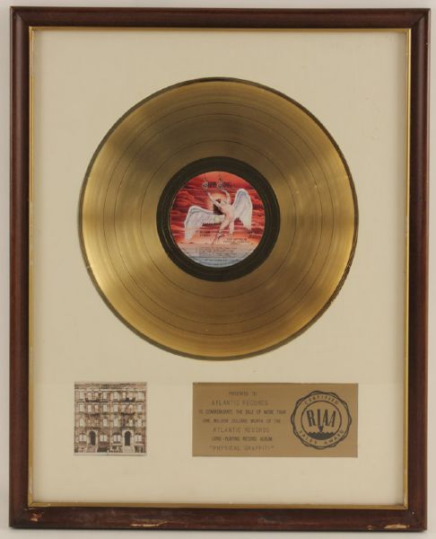 Led Zeppelin "Physical Graffiti" Gold RIAA Award